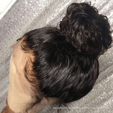 Huashuo Vendor Hd Transparent Swiss Lace Front Wig Human Hair 360 Lace Frontal Wig Glueless Brazilian 100% Virgin Full Lace Wig